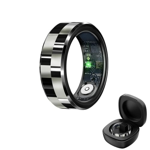 Taoke Smart Ring Health Fitness Health Tracker with Heart Rate, Blood Oxygen, Sleep Tracker, Steps Tracker, IP68 Waterproof Fitness Ring with Charging Base (Black, 11)