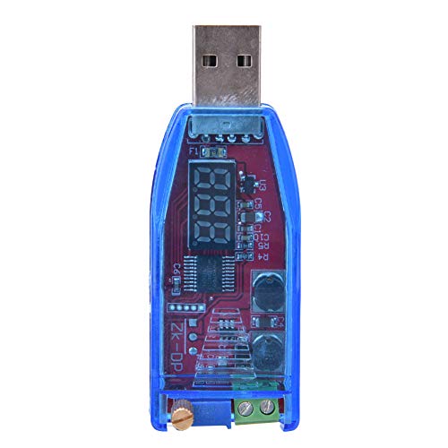 Generic Módulo Regulador de Fuente de Alimentación CC CC, Convertidor Reductor USB Ajustable 1 24 V 3 W 94% de Eficiencia con Potenciómetro de Largo, para Salida de Voltaje