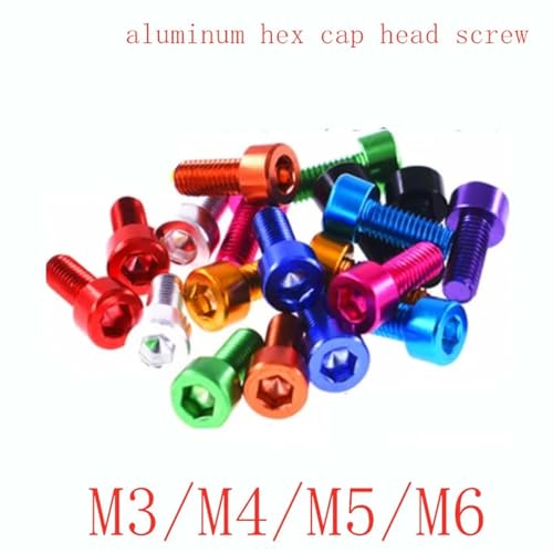 Boulons en aluminium M3x16 tête hexagonale noirs pour assemblage mécanique
