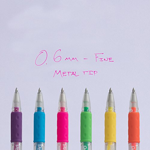 Pentel Solar Pop Neon Gel Pen, 0.6Mm Fine Line, Assorted Colors, Pack Of 4 (K96Bp4M) #TOP5