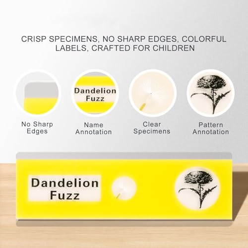 Image of Jiusion 48Pcs Prepared Microscope Slides Specimen Animals Insects Plants Flowers Sample Biological Specimen, Stereo Microscope Slide for Kids Children Students Enlighten Education