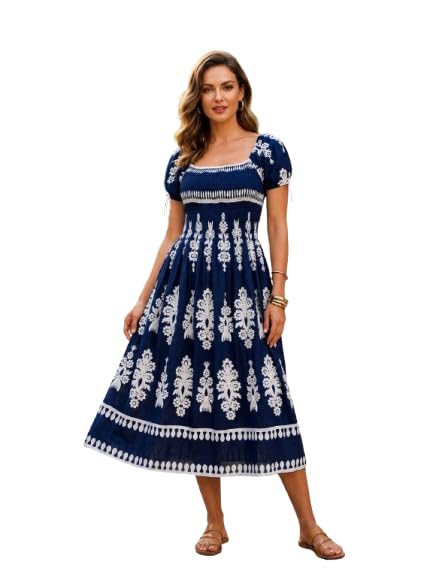 liba creations Women's Short Knee Casual Long Maxi Aline Dress-picture-38