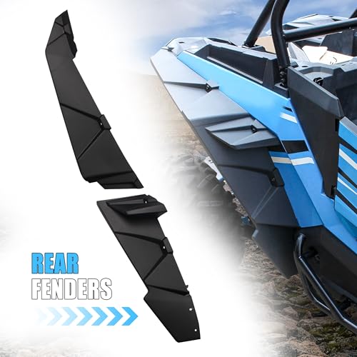 Image of RZR 1000 Wider Rear Fender Flares, UTV Rear Left & Right XXL Extended Mud Guards 8.5 Inches Extension Mud Flaps Compatible with Polaris RZR XP 1000 4 1000 2014-2023 Accessories