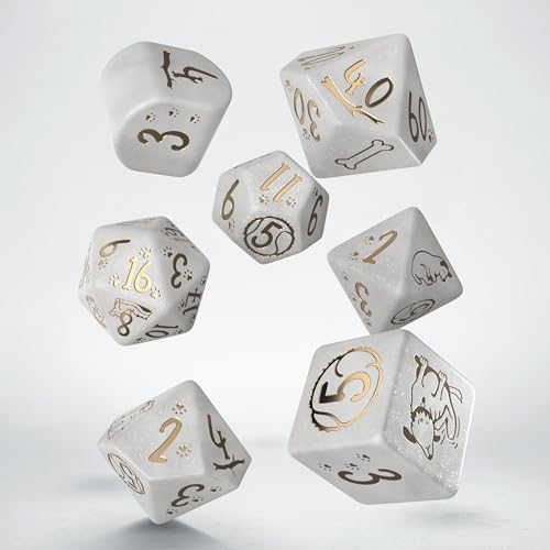 Q-Workshop Dogs Dice Set Charlie Dice Game Set, White, Standard (16mm) - Image 2
