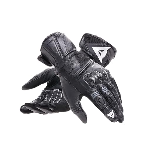 Gants de moto longs en cuir haut de gamme Dainese carbone femme