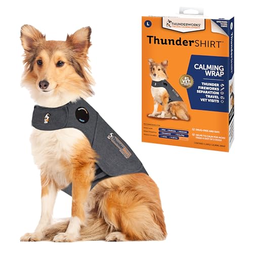 ThunderShirt for Dogs, Large, Heather Gray Classic - Dog Anxiety Relief Calming Vest