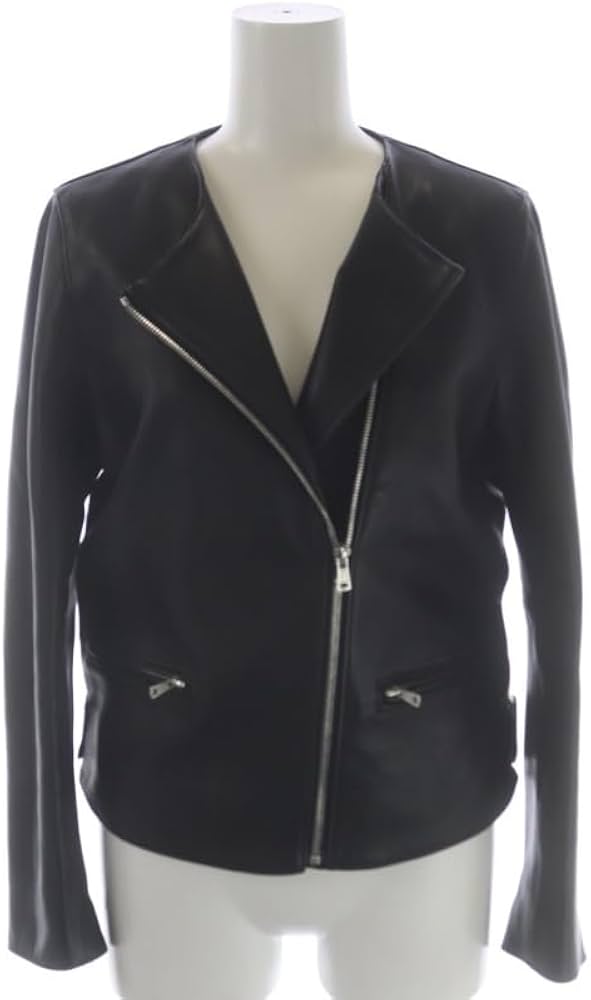 美品❤️DES PRES デプレ　ノーカラーレザージャケット　ラムレザー　ブラック ラムレザー ノーカラージャケット（ライダースジャケット）｜DES