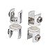 Aexit Zinc Alloy Fall Protection 12mm Thickness Window Glass Shelf Clip Support Safety Clips 2pcs