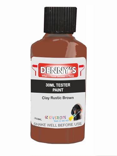 Premium Interior Wall & Furniture Chalk Paint – Clay Rustic Brown – Rich Matt Finish, Durable & Washable, Low Odour, Ideal for Living Rooms, Bedrooms & Hallways (30ML Tester Bottle)