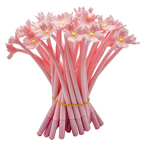 Maydahui 35 piezas bolígrafo gel flor de cerezo rosa