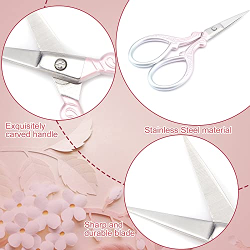 SUNNYCLUE 1 Set 3.7Inch Stainless Steel Sewing Scissors Embroidery Scissors with Cover Artificial Leather Sheath Tools Sharp Tip Small Trimming Cutter Fabric Paper Cutting Craft Threading Cross Stich - Image 4