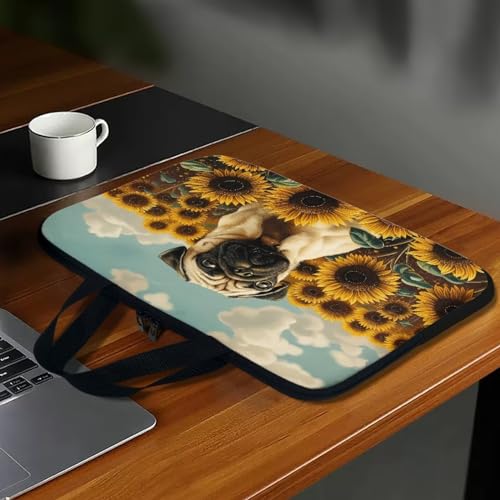 Funda para portátil ZIATUBLES 17 pulgadas con diseño floral miniatura 5