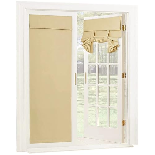 YedZen Cortinas opacas para puerta, 66 x 173 cm, color beige