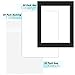Golden State Art, Pack of 50 Black Pre-Cut 11x14 Picture Mat for 8x10 Photo with White Core Bevel Cut Mattes Sets. Includes 50 Acid-Free Bevel Cut Mats & 50 Backing Board & 50 Clear Bags