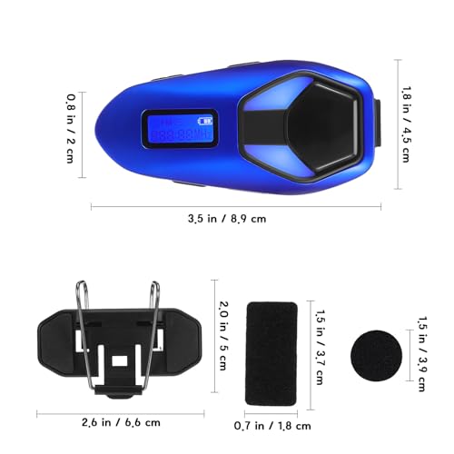 Auriculares inalámbricos de casco Cabilock ABS Blue para motoristas 2