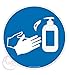 Produktbild Aua Signaletique - Panneau Gestes Barrières Désinfection des Mains au Gel Hydroalcoolique Obligatoire - Ø 130 Mm, Aluminium Dibond 3 mm