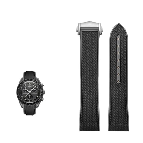Bracelet MoonSwatch silicone 20 mm incurvé caoutchouc étanche pour montre sport