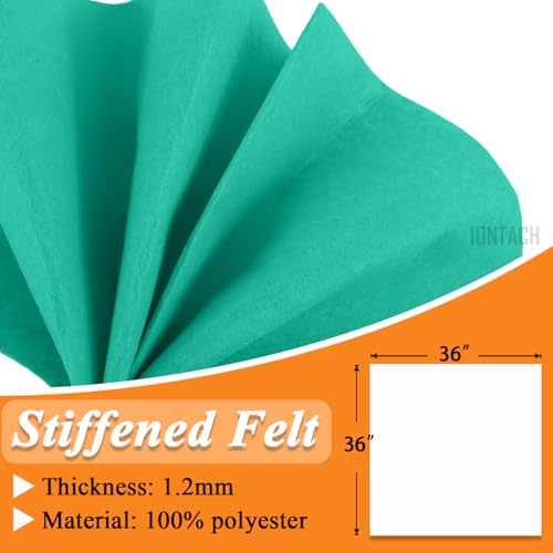 Image of IONTACH 36 inch X 36 inch Stiff Felt Fabric 1.2mm Thick (Aqua Green) | Felt Sheet for Craft, Sewing, Patchwork, Liner Decorations, School Projects, Home Decor