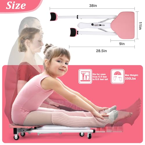 Image of Split Machine, Leg Stretcher Split Machine for Flexibility, Splits Adjustable 0-180 Leg Split Stretching Machine for Ballet, Yoga, Dance, Gymnastics Training Equipment, Silent Wheels, 330lbs Capacity