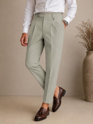 Image of TAGDO Men's Solid Colour Pant with Pocket || Casual Trosuer || Formal Trouser || Formal Slim Fit Pleated Pants for Men (2049)