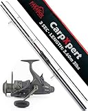 Paradox Fishing CarpXpert Karpfenrute 3,60m (12ft) 3 lbs, 3-teilig aus Kohlefaser inkl. Carp Runner...
