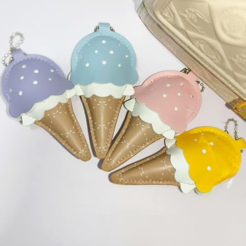 Charm Leather Keychain for Backpack for Handbag Cute Purse Ice Cream Keychain Bag Handbag image 4