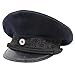 WW1 German Officer's Visor Cap, Blue, Wool (US, Numeric, 7 1/2, Blue)