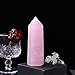 Runyangshi Large Rose Quartz Natural Healing Crystal Wand 4.72