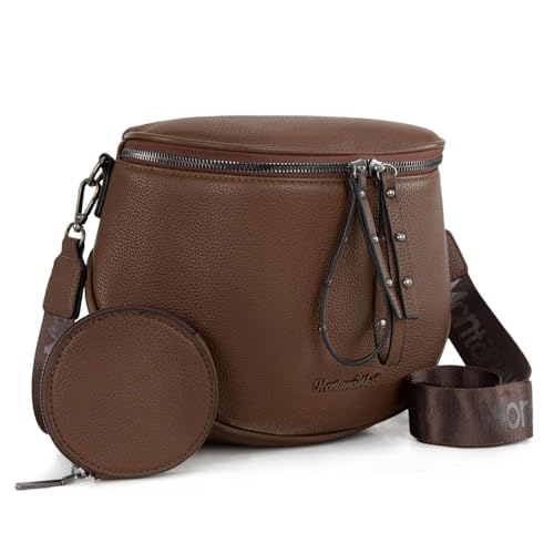 Image of Montana West Crossbody Bag for Women, Large Bum Bag Purse Soft Vegan Leather Travel Fanny Pack with Coin Purse