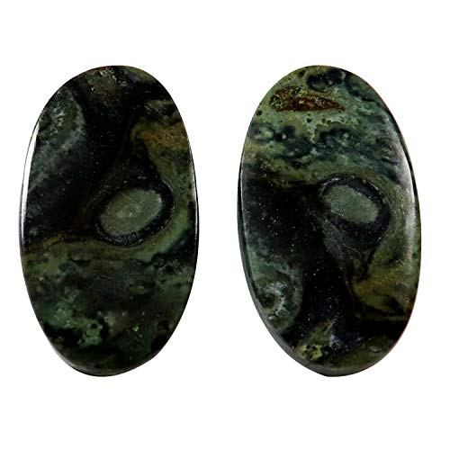 Cabochons ovales en jaspe Kambaba galaxie de 35 carats pour création de bijoux