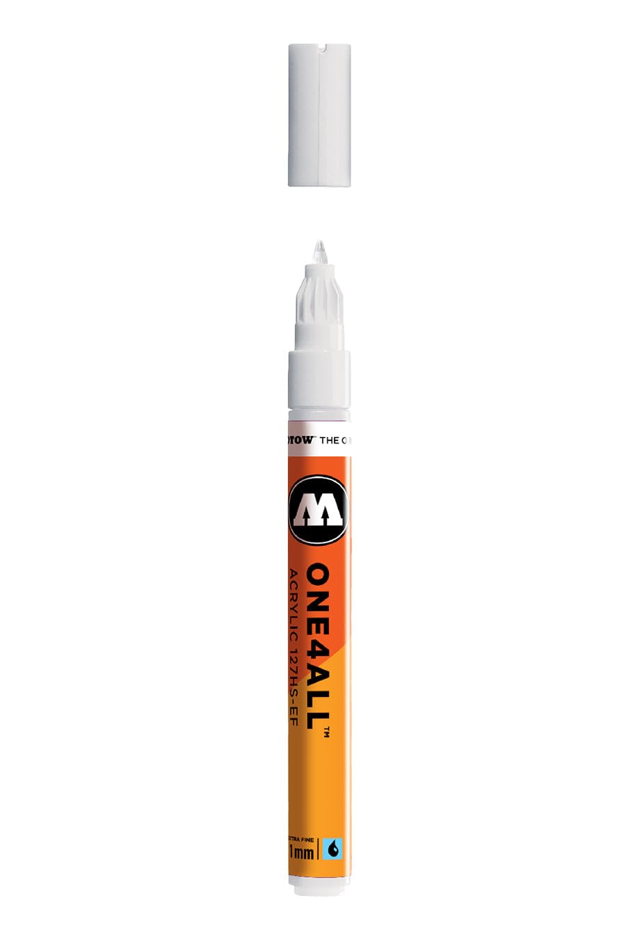 ONE4ALL Acrylic Paint Marker, 1mm Extra Fine, Signal White, 1 Each (127.102)