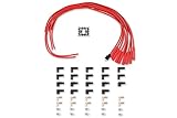 ACCEL 4040R Spark Plug Wire Set- 8mm - Red Wire with Red Straight Boots