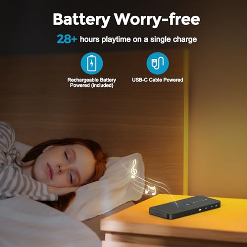 Buffbee Go Portable Sound Machine, 10 Soothing Sounds for Sleeping, White Noise, Nature Sounds, Rechargeable Battery, 28+ Hours Operation, Headphone Jack, Sound Therapy for Travel, Home - Image 5