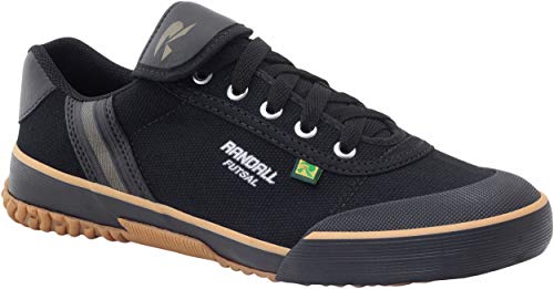 Tenis Ad Masc Futsal, Randall, Adulto Unissex, Preto/Ouro, 38