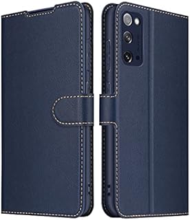 ELESNOW Case for Samsung Galaxy S20, Premium Leather Wallet Flip Case Cover Magnetic Closure Compatible with Samsung Galaxy S20 (Blue)