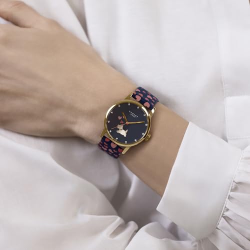 RADLEY Women's Gold Plated Heart Print Leather Strap Quartz Analogue Watch RY21744A - Image 4