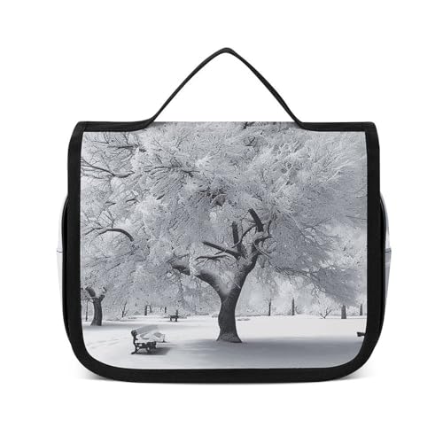 Trousse de toilette blanche pour homme et femme, grand sac maquillage étanche suspendu