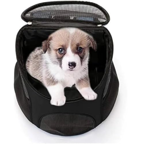 Mochila Pet Portátil Viagem Cão E Gato Com Ventilação Preta