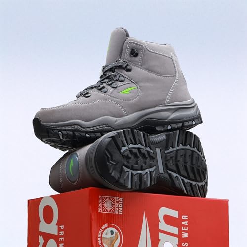 Image of ASIAN Everest-25 Men's Trekking Shoes | High-Neck Hiking Boots | Water-Repellent Suede Synthetic | High Grip Sole | EVA Midsole Cushioning Comfort