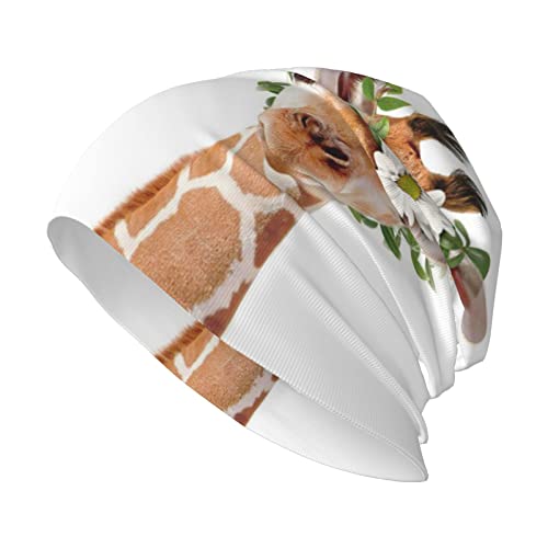 Yiduoduox Sombrero de jirafa unisex adulto gorro de punto suave, cálido y duradero para clima frío, jirafa, Talla única