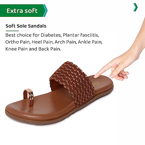 Image of ORTHO JOY Fancy doctor slippers | Soft chappal for women | Casual flat sandals