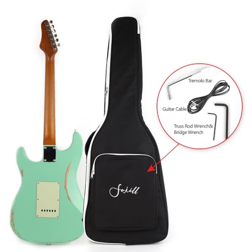 Fojill FR-10 Light Relic Vintage Aged Full Size Electric Guitar Solid Mahogany Body Roasted Canadian Maple Neck Genuine Rosewood Fretboard Bone Nut thumb #1