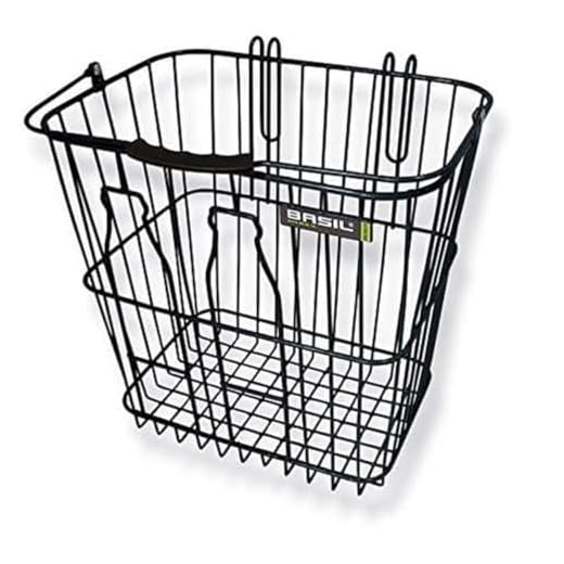 Basil Memories Bottle Rear Bicycle Basket - Black