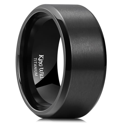 King Will Men Titanium Wedding Band 10mm Size 8