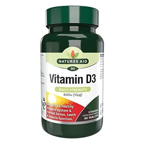 Natures Aid Vitamin D 10ug Tablets for Health Cover