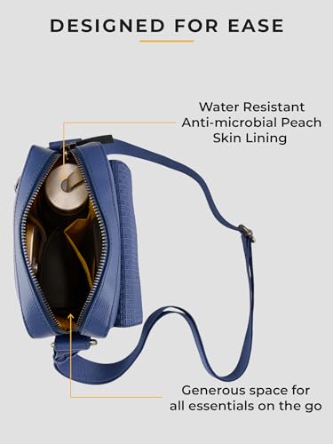 Image of EUME Packsy Sling Bag for Men & Women | Vegan Leather Crossbody Travel Bag | Magnetic Easy Access Pockets | Lightweight 3L Daily Use Bag