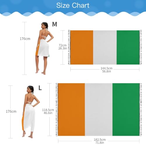 Cubierta de traje de baño con bandera de Costa de Marfil para playa 6