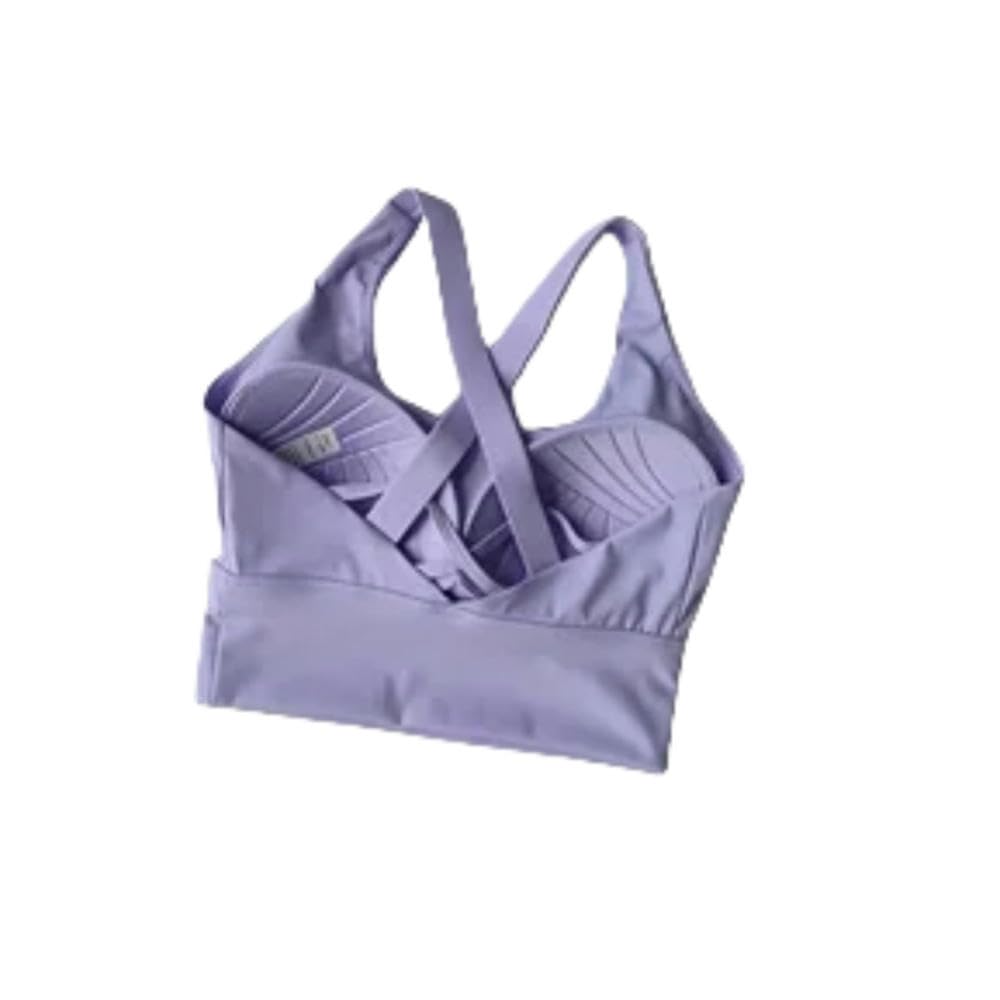 Bielizna wszystko w jednym biustonosz sportowy biustonosz push-up odporny na wstrząsy push-up biustonosz do biegania joga fitness, Xunpurple, M