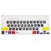 MOSISO Silicone Keyboard Cover Compatible with MacBook Pro 13/15 inch (with/Without Retincha Display, 2015 or Older Version) MacBook Air 13 inch (Release 2010-2017), Mac OS X OSX-M-CC-2, White