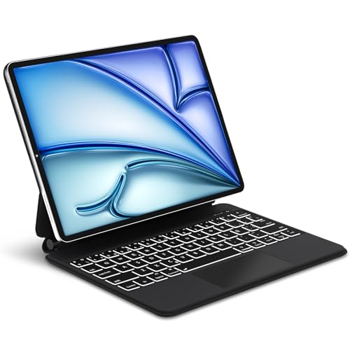 JADEMALL Magic Keyboard para iPad Air 11"/Air 5 Air 4 10.9" y iPad Pro 11 Pulgadas, Teclado Bluetooth con Retroiluminado, Magnética Flotante Diseño con Trackpad para iPad Air 10.9" y iPad Pro/Air 11"